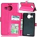 Produktbild Nancen Compatible with Handyhülle Nokia Microsoft Lumia 950 XL Lederhülle Neu Style Acht Farbe Weich PU Flip Case Ledertasche/Schutz Etui, Karten Slot Foto Wallet Hülle