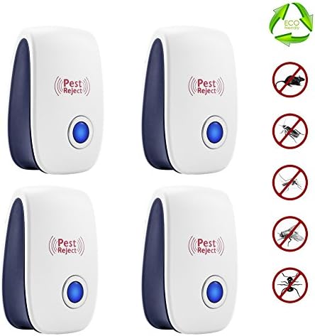 NIUJINMALI - Ultrasonic Pest Repellent Pest Control Pest Soldier - Electronic Plug -In Repeller for Insect, (White) (4)