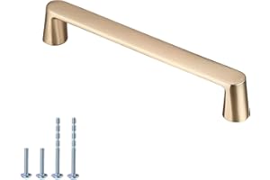AITITAN 10 Pack Gold Cabinet Handles Brushed Brass Cabinet Pulls - 112mm Length (96mm Hole to Hole) Gold Drawer Pulls Gold Handles for Cabinets, Dresser Handles and Cupboard Handles