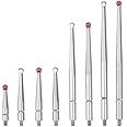 Tungsten Steel/Ruby Head Dovetail Rails Dial Gauge Needle 1.6mm Indicator Probe Test Indicators(M1.6*L44.5*D2.0-Tungsten Steel Head)
