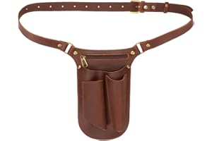 TOURBN TOURBON Genuine Leather Garden Tool Belt for Men Women Gandening Pouch Florist Organizer Gardener Bag