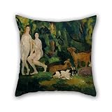 The throws cushion cover design is oil painting Arthur B. Davies - Dew Drops
