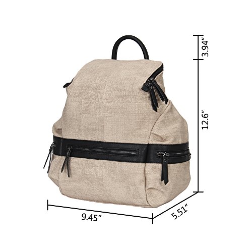 Veevan Damen Freizeit Daypacks Leder Rucksack - 8