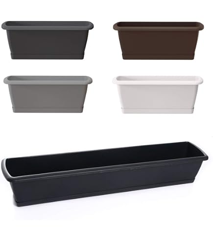 Geli Blumenkasten Standard aus Kunststoff, Farben:anthrazit, Lnge:50 cm :  Amazon.de: Garten