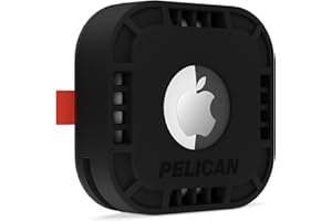 CASE-MATE Pelican Protector - Custodia protettiva per Airtag con adesivo 3M [1 confezione] Custodia protettiva antiurto per Apple Air Tag – Supporto nascosto per bici, portafoglio, viaggio, TV, telecomando
