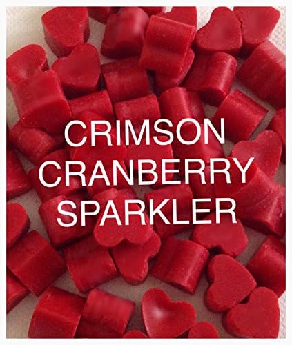 100 CRIMSON CRANBERRY SPARKLER MINI HEART WAX MELTS