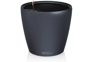 LECHUZA-Pflanzgefäß Classico Color LS schiefergrau mit Bewässerungssystem |Ø 22 × 20 cm|14261