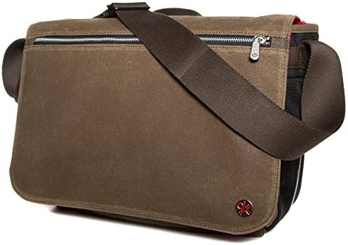 Token Bags Waxed Whitehall Laptop Bag, Dark Brown, One Size
