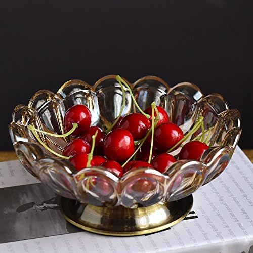 The Golden Apple Society High Class Italian Cut Clear Glass Serving Plate/salad/food Bowl,Limited Edition Serveware