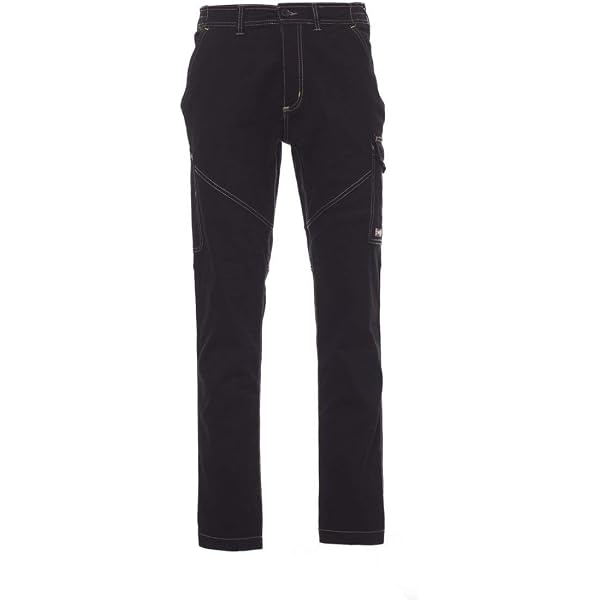 PAYPER Caracas Bermuda da Uomo 100% Cotone Chiusura Zip Tasca Porta Metro Posteriore Bande Reflex Nero (3XL
