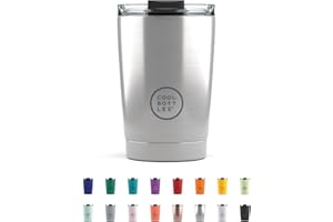 Cool Bottles - Tumbler - Bicchiere Termico in Acciaio Inossidabile - 330 ml - Metallic Silver - Tazza da Caffè - Coperchio Ermetico - Bevande Fredde 10 ore e Calde 5 ore - Finitura Antimacchia