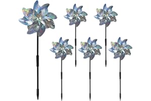Anyingkai Mulino a Vento Repellente per Uccelli,Repellente per Uccelli Girandole,Allontanare Gli Uccelli,Dispositivo di Controllo Riflettente,Mulino a Vento Riflettente (6)