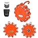 Price comparison product image Coquimbo 3 Pack LED Road Light Emergency Roadside Safety Beacons Flashing Warning Light with Magnetic Base for Car Truck Boat (Included 9 x AAA Batteries)