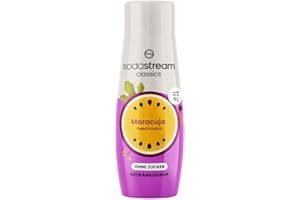SodaStream Zeros Drink Mix Classic Fruits Range, syrop sodowy bez cukru do wody gazowanej, 1 x pudełko na butelkę 440 ml, napój 9 l, smak marakuji