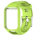 Modaworld Uhrenarmband für Tomtom Runner 2/3, Spark,Adventurer, Golfer 2, 22mm, Soft Leichtgewicht Silikonband Uhrenarmbänder Ersatband
