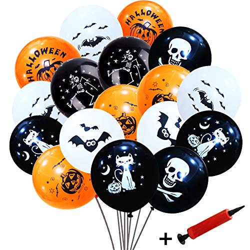 SIMUER Decoraciones con Globos de Halloween, 100 Piezas 12 ''...