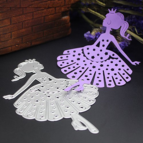 Amazingdeal365 1 PCS Pretty Metall Form Stanzschablonen Schablonen Schneiden DIY Dekor Sammelalbum Karten Buchzeichen Lesezeichen als Geschenk für Freunde Geburtstag Kinder,Kindergarten Hobby Schule Handarbeit Unterricht usw. Ein tolles Geschenk! - 4