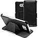 Produktbild PhoneNatic Echt-Lederhülle für Samsung Galaxy S6 Leder-Case schwarz Tasche Galaxy S6 Hülle + Glasfolie