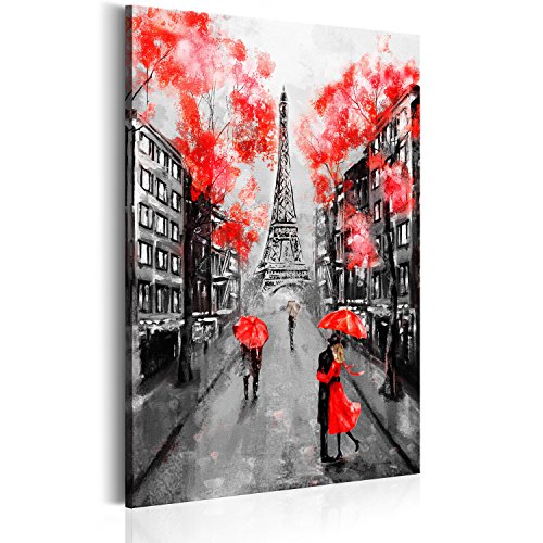 murando Quadro 80x120 cm 1 Pezzo Stampa su Tela in TNT XXL Immagini Moderni Murale Fotografia Grafica Decorazione da Parete City Citta Paris Parigi Architettura - Come Dipinto d-B-0137-b-a