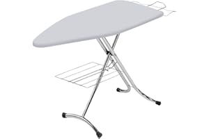 Top House Italia Prestige Profi Asse da Stiro - 123x48 cm - Salvaspazio, robusto, pieghevole - Copriasse anti piega termoriflettente