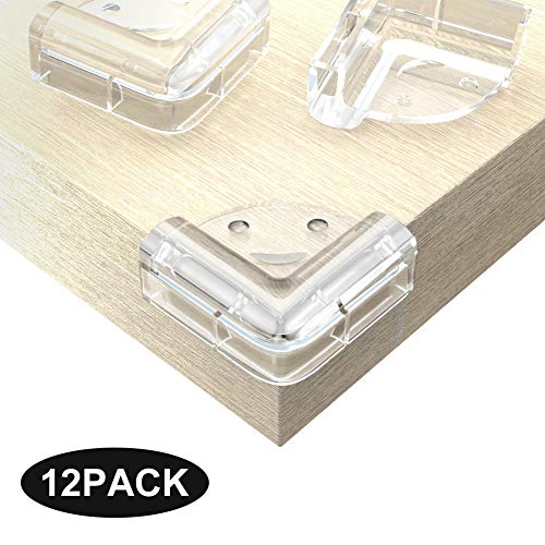 Protector de esquina para niños, protector de esquinas de seguridad OMID, bordes suaves, sin olor, fuerte adhesivo, protector de esquinas afiladas para niños y bebés Clear 12PCS