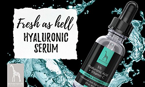 Hyaluronsäure Serum – Mother Nature® | Collagen-Booster für Gesicht + Körper Falten + Augenringe bekämpfen | Anti-Aging | Mit Vitamin C + E | 30 ml – Hochdosiert - 3