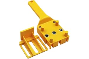 YATGUUDZ Doweling Jig 6/8/10 mm Wood Dowelling Drill Guide Wood Dowel Puncher Locator Drilling Doweling Hole Saw Tools（yellow2pcs）