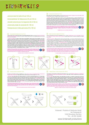 Universalständer für OKT Kids Babywannen 84 und 100 cm Ständer ohne Baby Badewanne mit TÜV - 3