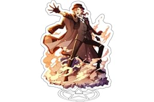 NOAFUNZO Anime Bungo Stray Dogs Acrylic Stand Statue Model Dazai Osamu/Nakajima Atushi/Nakahara Chuuya Stand Figure Anime Cosplay Accessory Decoration (15cm, Type6)