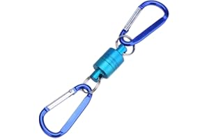 SOLUPTANISU Kescher Magnet,Fliegenfischen Magnetisches Netz Release TER Schnelerschluss Keschermagnet Magnet Clip Mit Aumlegierung Hängende Schnalle Kainer(Blau) magnetischer Release Clip blau