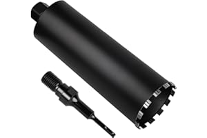 CPROSP Corona Diamantata UNC da 1¼" con Adattatore SDS PLUS, Corona a Nucleo DM 162mm, L 420 mm, Punta per Trapano in Calcestruzzo, Muratura e Pietra