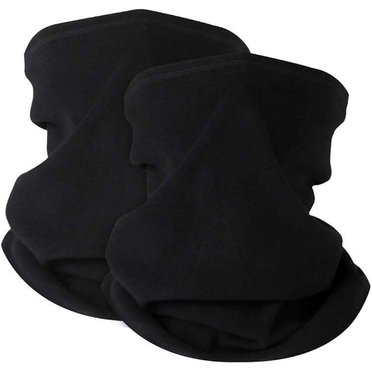 Unisex Neck Warmer – Black Fleece Snood For Cycling, Running & Winter Activities 4 thumbnail image