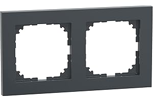 Schneider Electric Merten M-Pure-Rahmen für Steckdosen und Schalter, 2-fach, anthrazit, Artikelnummer MEG4020-3614
