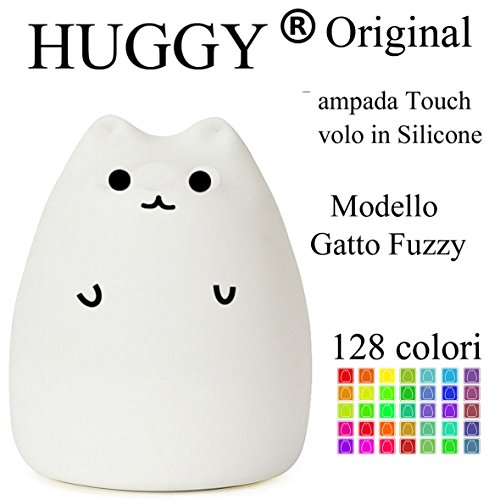 Preisvergleich Produktbild Huggy LED Mehrfarbig Akku Farbtherapie Licht Nacht Kinder Katze Fuzzy