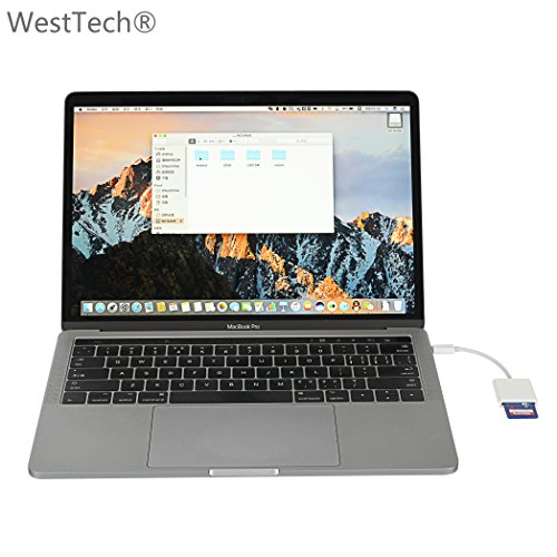 WestTechÂ® USB-C Type-C da Lightning a Scheda SD, USB-C Type-C to SD Card Reader Adapter for Apple Macbook Pro, Samsung Galaxy S8/S8 +/Note 8/S9/S9/S9 +/Note 9, Huawei, Google Pixel Android Smartphone