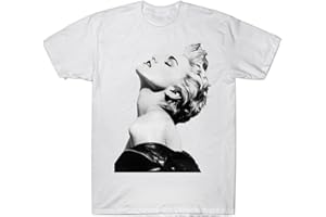 OUHZNUX T-Shirt Imprimé Madonna Singer, Sweat-Shirt Décontracté À Manches Courtes, Hauts Mode Streetwear pour Hommes Et Femmes (2XS-4XL)