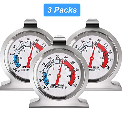 Thermomètre Réfrigérateur Congélateur Thermomètre à Large Cadran Série Classique Thermomètre de Température pour Congélateur Réfrigérateur Refroidisseur (3)
