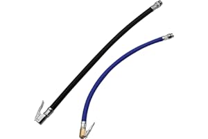 LEMLIN 2 Stück ReifenfüLler Schlauch,Luftpumpe Adapter 12.5mm*37cm,VentilverläNgerung Autoventil Set, Autoventil Hebelstecker, Reifenfüller VentilverläNgerung Schlauch Inflator für Auto Motorrad Fahrrad
