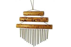 Siesta Campana a vento tripla in bambù, larghezza 30 cm