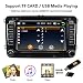 Produktbild KKmoon 1080P HD DVD-Player, GPS-Navigationssystem und Bluetooth-Autoradio, 2 DIN-Einheit für VW Volkswagen, für Armaturenbrett im Fahrzeug, Stereo, 17,8 cm, einschließlich Karten zur Navigation