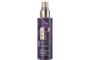Schwarzkopf Professional BLONDME Cool Blondes Spray Neutralisant Après Shampoing Sans Rinçage Cheveux Colorés Éclaircis 3D Bond Creation Technology Complexe De Protéines Fleur De Velours 150 ml