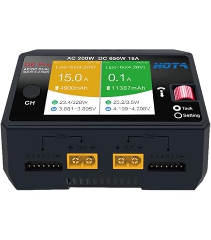 HTRC HT206 AC/DC DUO 200W X2 計400W充放電器 HTRC HT206 AC/DC DUO 200W*2 20A*2 Dual Port 4.3