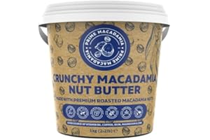 PRIME EARTH FOODS Prime Earth - Crunchy Macadamia Nut Butter - 1kg Tub - Made with Macadamia Nuts - No Added Oils, Salts & Sugars - Coeliac, Keto, Paleo & Vegan Friendly - Produced in Small Batches - Made in the UK