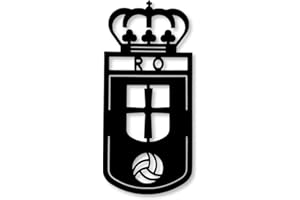 BUYLUX Cuadro Escudo Oviedo Pared Madera - Decoracion Habitacion, Hogar Moderno - Regalos Originales para Hombre, Niño - Cuadros Decoracion Salon Modernos - Poster Futbol (Oviedo)