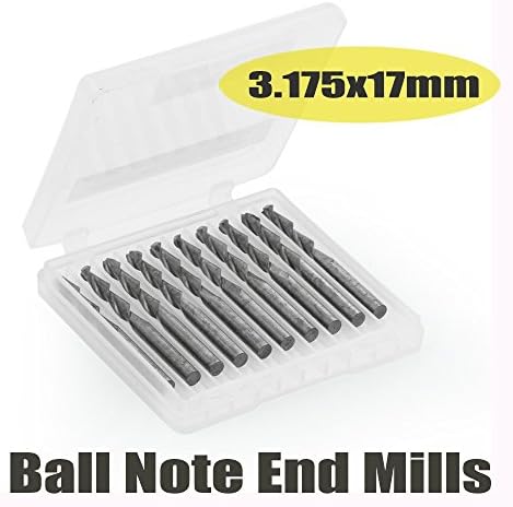 10PCS 3.175x3.17x17mm Carbide End Mill Engraving Bits, Router Bit Milling Tool Cutter Drill Bit Tools