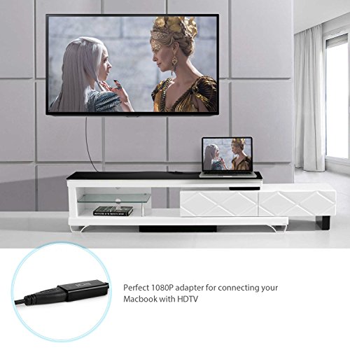 ICZI Mini DisplayPort auf HDMI Adapter, vergoldet Stecker, Male zu Female für Macbook, Chromebook Pixel, Surfacebook und Mehr (1080P, Weiß) - 6