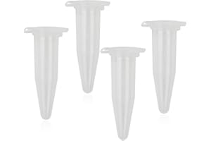 Rowiz 1.5ml plastic EP Lab Centrifuge Tube Vial Test Tube,Sample Bottle Test Tube whit Round Bottom,Liquid Test Bottle with Graduation and Cap Packaging 200 PCS