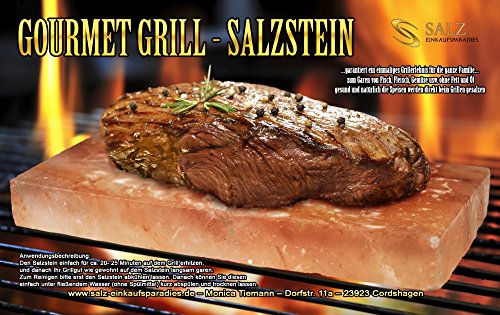 Gourmet Grill Salzstein & passende Holzschale- Himalaya* Salz- 20 x 10 x 5 cm von Salz Einkaufsparadies (aus der Salt Range Pakistan) - 4