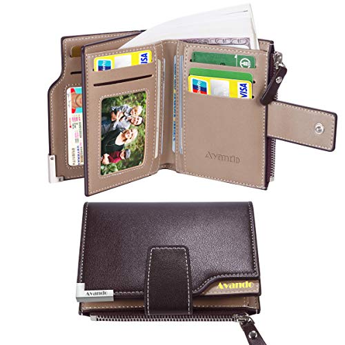 POAO - Cartera para Hombre Marrón café Talla única