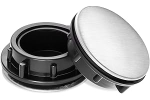 SIYUPU Sink Tap Hole Cover, Overflow Sink Hole Cover Stainless Steel Sink Blanking Cap Faucet Hole Cover Sink Hole Cover Plate Stopper Cover Blanking Plug Bath Tap Cover Useful for Bathroom Kitchen